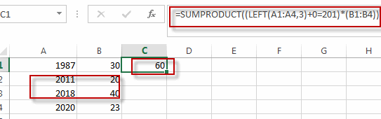 sum cells begin specific textor number2