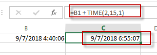 Adding Hours, Minutes, or Seconds to a Date and Time in Excel