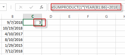 count dates in given year1