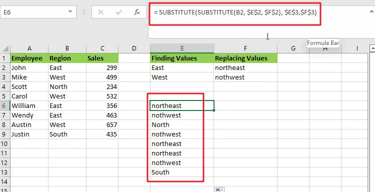 find and replace multiple values1