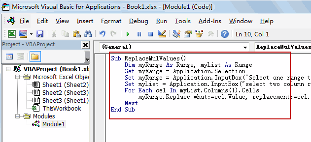 find replace multiple values1