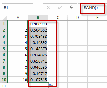 generate list random numbers5