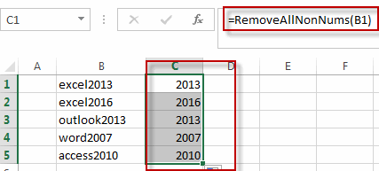 Removing Non Numeric Characters