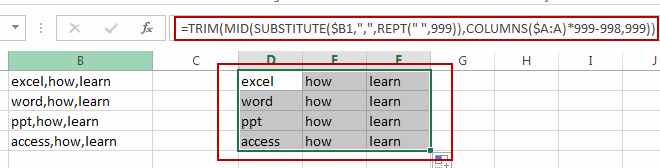 reverse concatenate function1