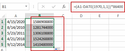 convert date to unix timestamp1