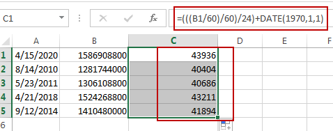 convert date to unix timestamp2