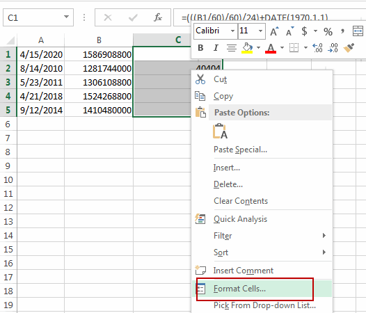 convert date to unix timestamp3