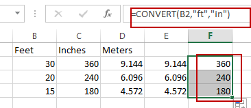 convert feet to inches4