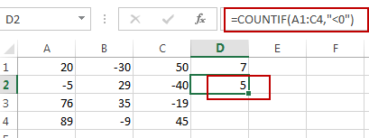 count positive negative numbers2