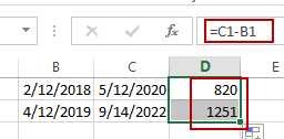 count the number of days between two dates1