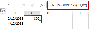 count the number of worddays between two dates1