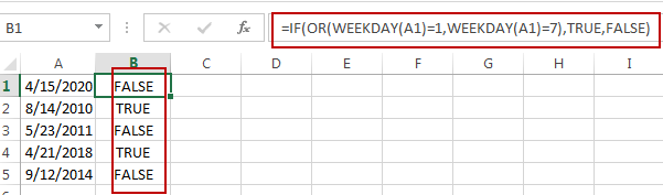 determine date falls weekend1