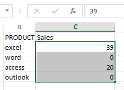 ignore blank zero cells in 3