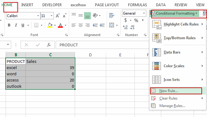 ignore blank zero cells in 4