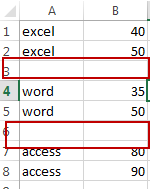 insert blank rows when value changed10