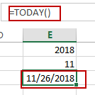 add current date in cell5