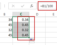 add percentage sign witout multiply 100-1