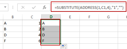 How to convert Column Letter to Number in Excel