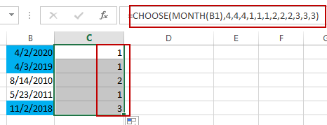 convert dates to fiscal year quarters