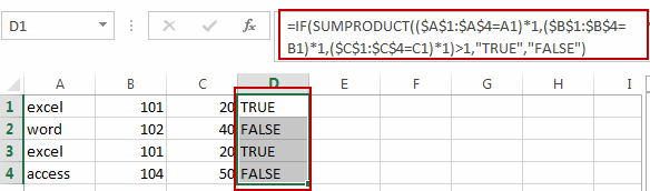 find duplicate rows1