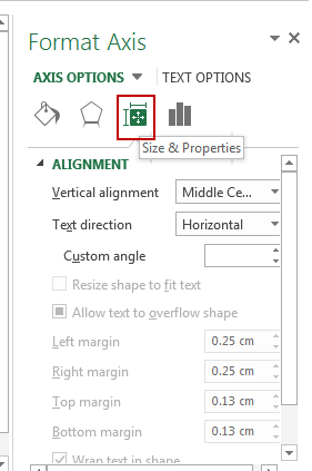 how to change text direction of vertical axis in excel