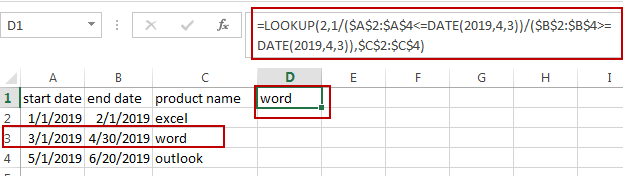 vlook value if date falls two dates1