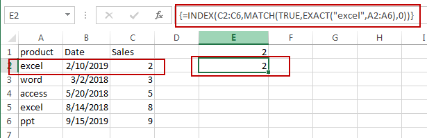 Find the First Match Value Using VLOOKUP2