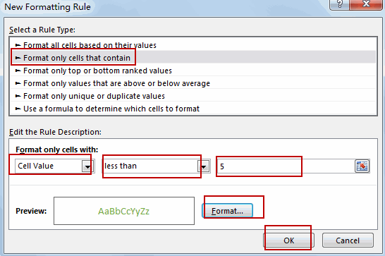 change font color based on cell value6