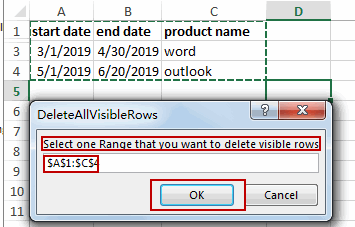 delete all visible rows9