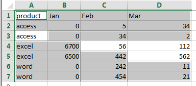 deselect cells from selected range5