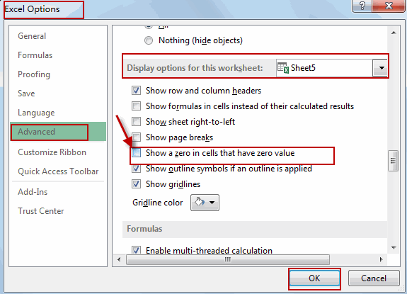 hide or display zero values6