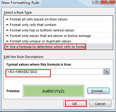 highlight highest value in row10