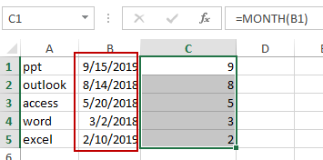 sort dates by month5