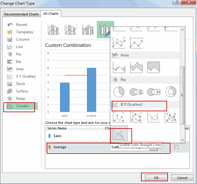 Column chart with average line for Excel Excel Effects