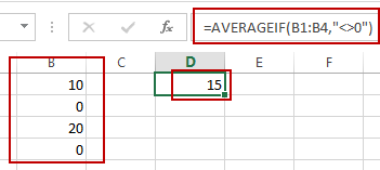 average a range ignore zero1
