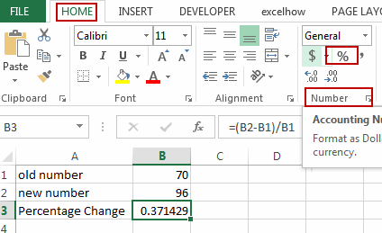 calculate percentage change2