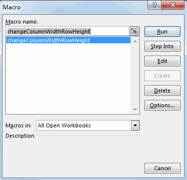 change column widht row height9