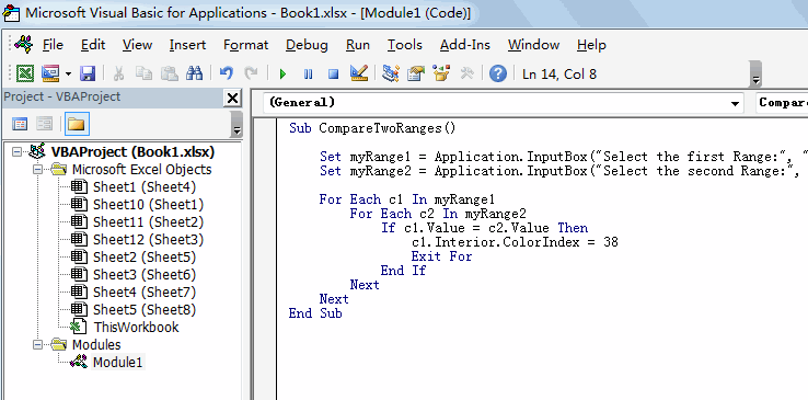 compare two ranges with vba1