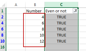 filter even or odd numbers5