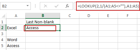 find first non-blank cell value3