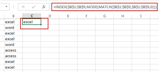 find most common value1