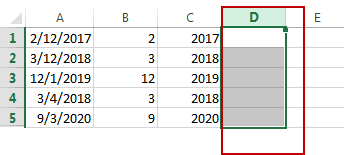 hide unused rows and columns5