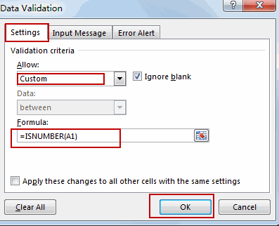 limit data entry in cell5