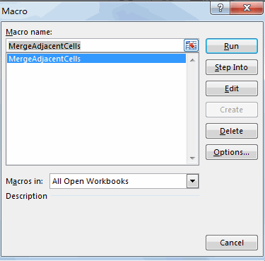 merge adjacent cells with same data in one column2