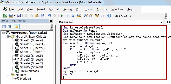 reverse order of rows1