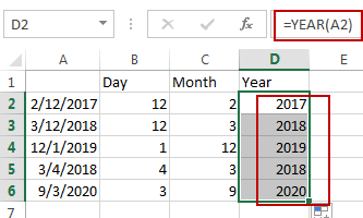 split date into day month year4
