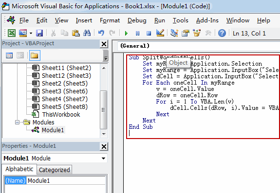 split word into different cells3