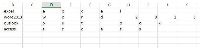 split word into different cells7