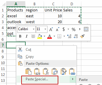 transpose rows and columns1