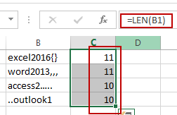 count number of letters 1